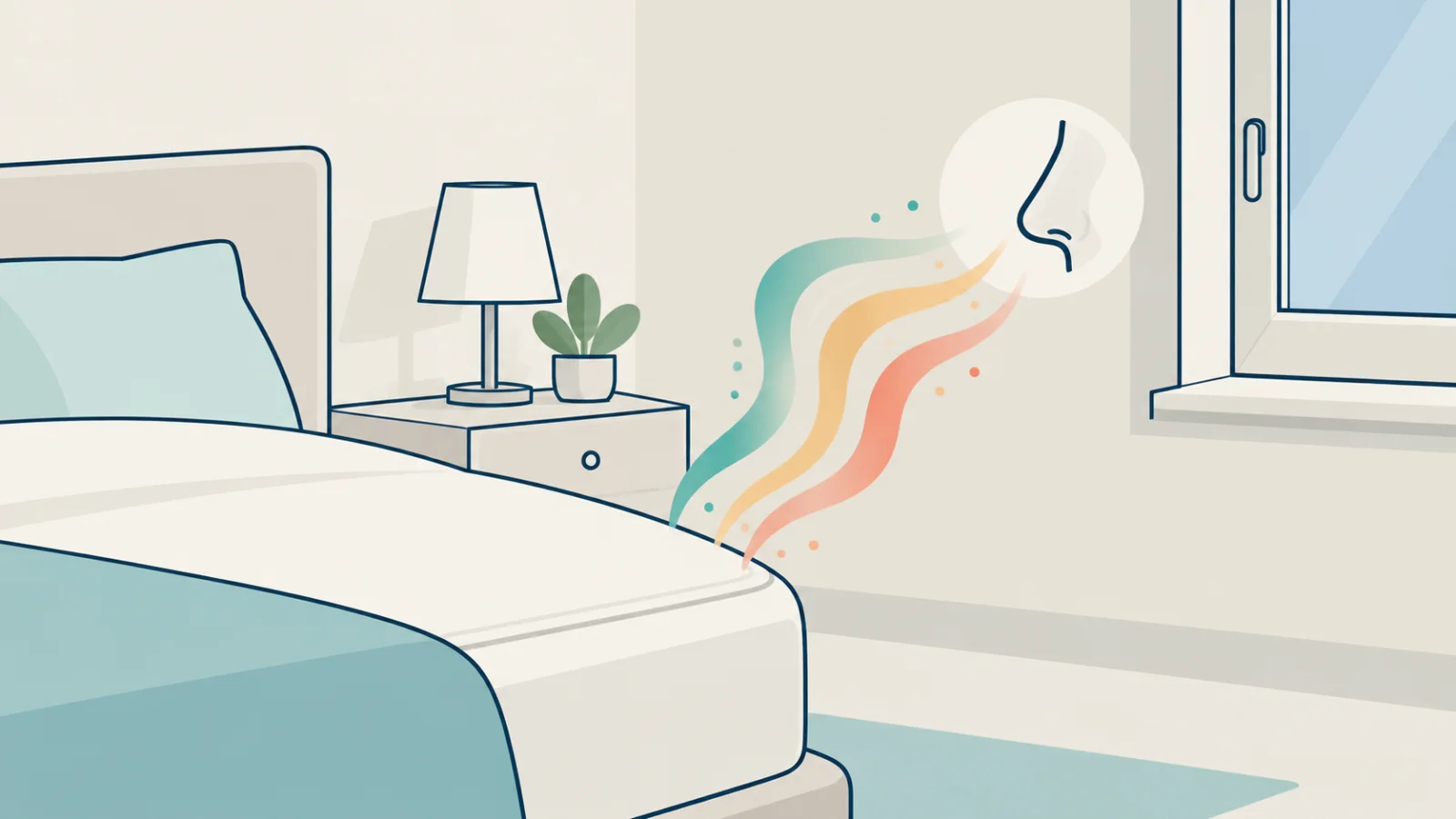 Odeur sucrée perceptible dans une chambre restée fermée