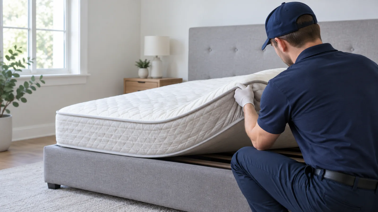 Inspection du sommier et du dessous du matelas dans une chambre